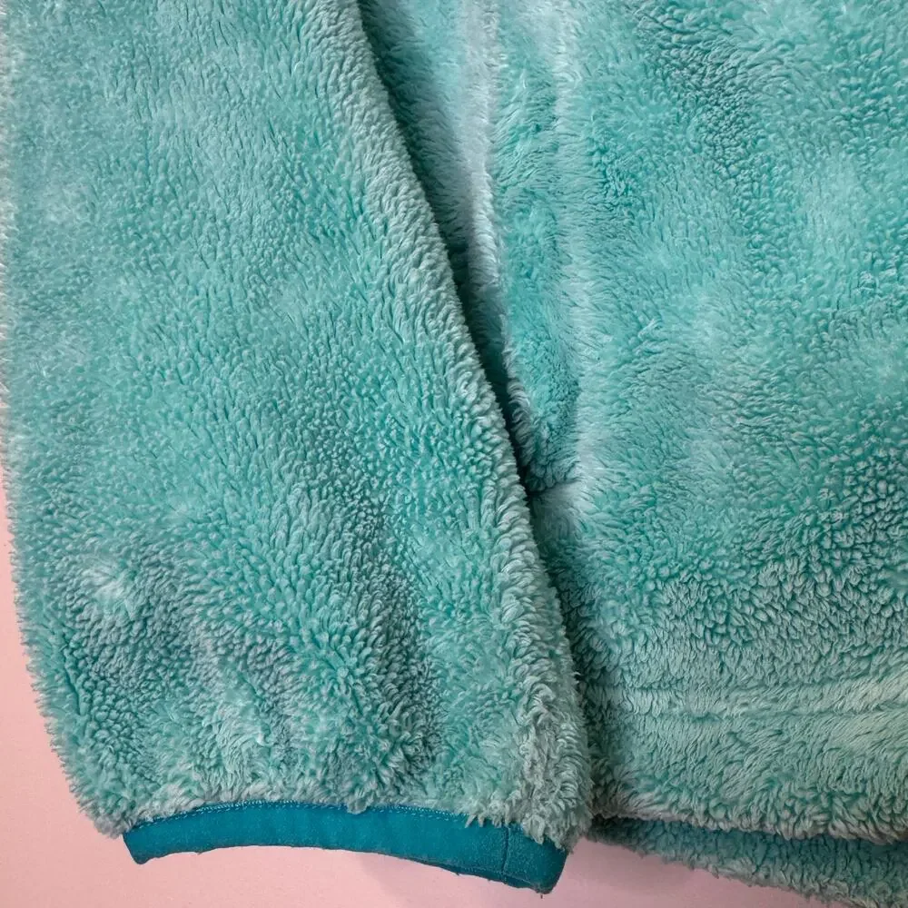 Children's North Face Osito fleece full zip-up jacket Medium (8/10) in teal/blue